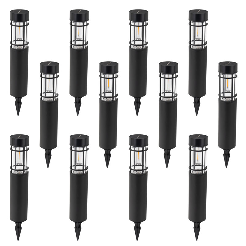 Black Solar Led Outdoor Path Lights
