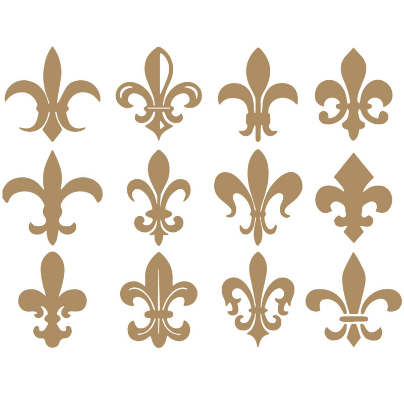 Décalcomanie murale motif fleur du lis, H 40 po x l 53 po x P 0,01 po, Brun pâle