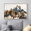 «Western Wood Effect Landscape 3D Illusion Mountain», reproduction d'art sur toile encadrée-73333577-73491319