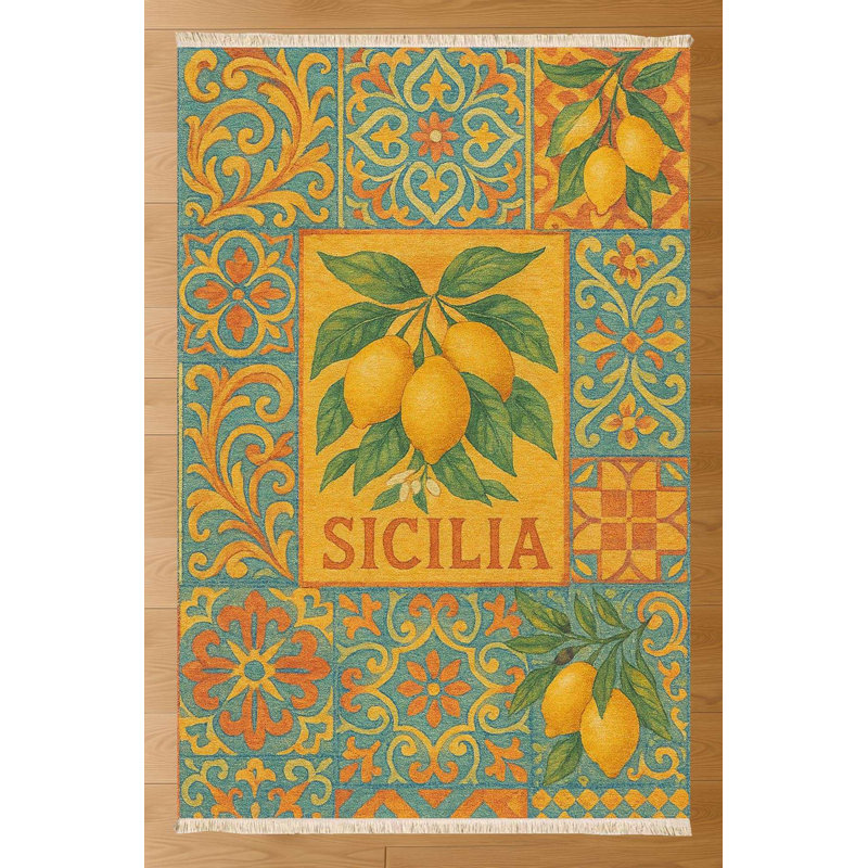 Sicilia Citrus Medallion Rug