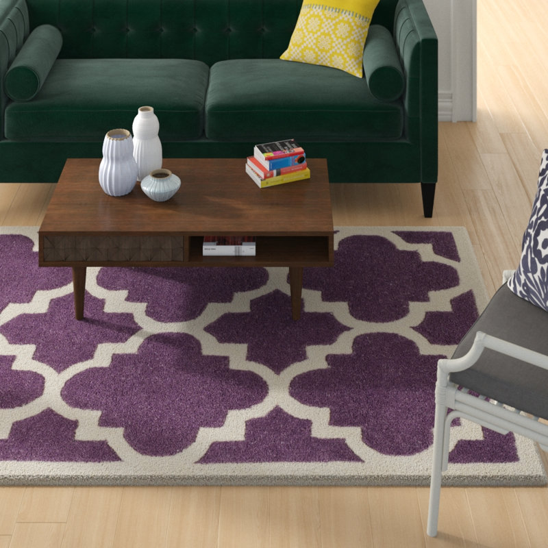 Carolene Hand Tufted Wool Geometric Rug, Rectangle 8'9" x 12'