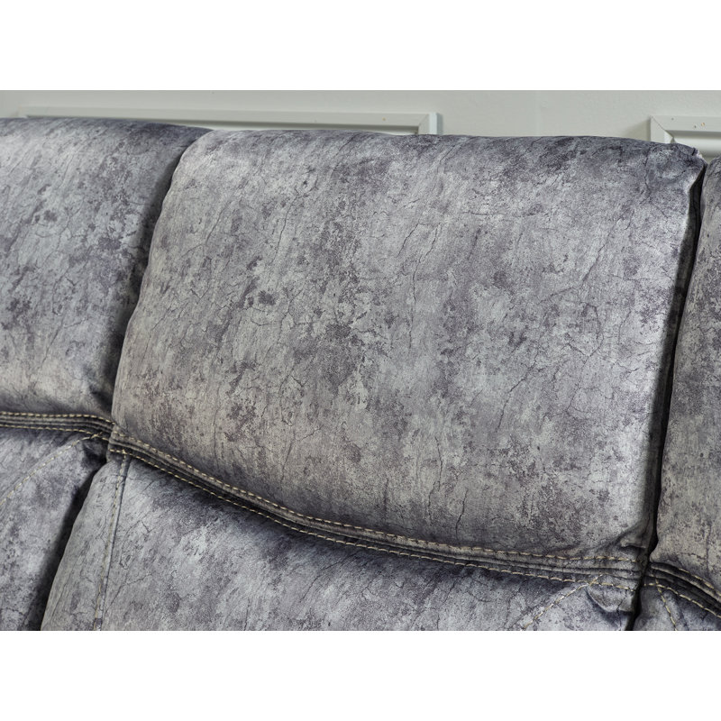 Anicet Reclining Sofa, Grey, 2 Seater