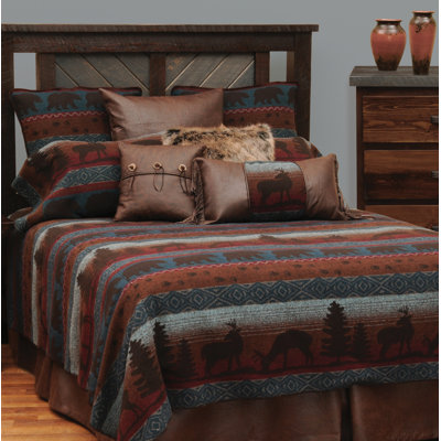 Couvre-lit Wooded River Deer Meadow II - super grand - 96 x 98