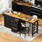 Kitchen Island With Extendable Dining Table, 3 Drawers And Power Outlet-62585703