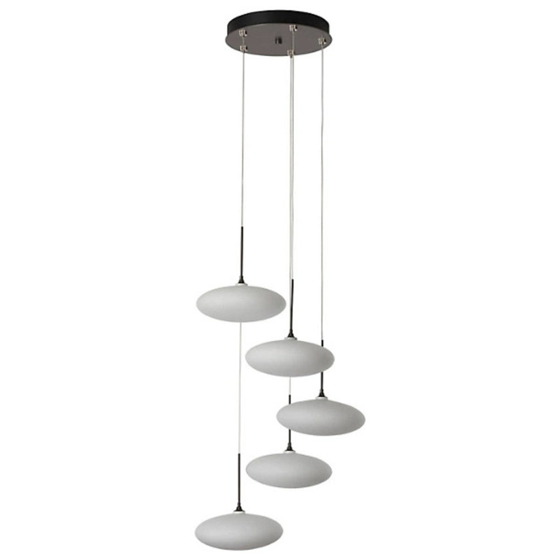 Clouds 9-Light Pendant - Long Overall Height, Soft Gold, 130"