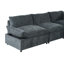 Canapé modulaire gris foncé avec rembourrage doux et rangement fonctionnel