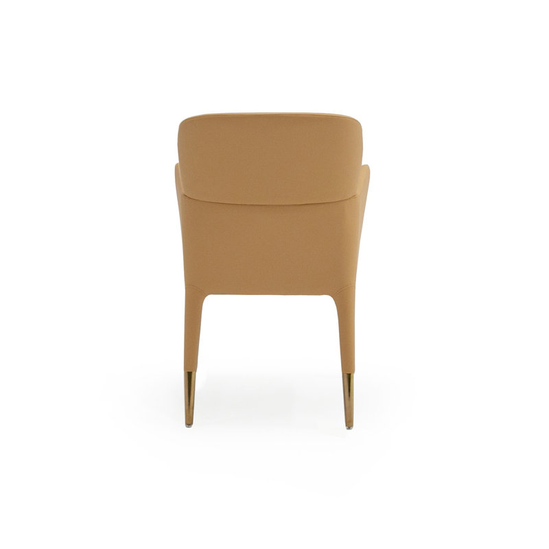 Chaise en similicuir pêche Vittoria