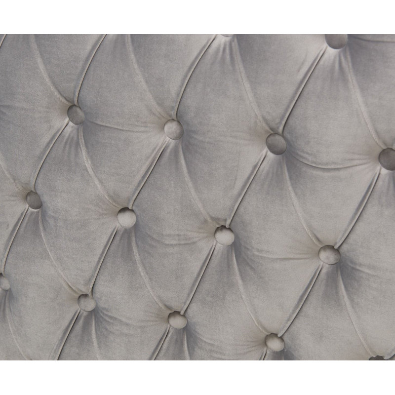 Angelina 2 Seater Sofa, Silver