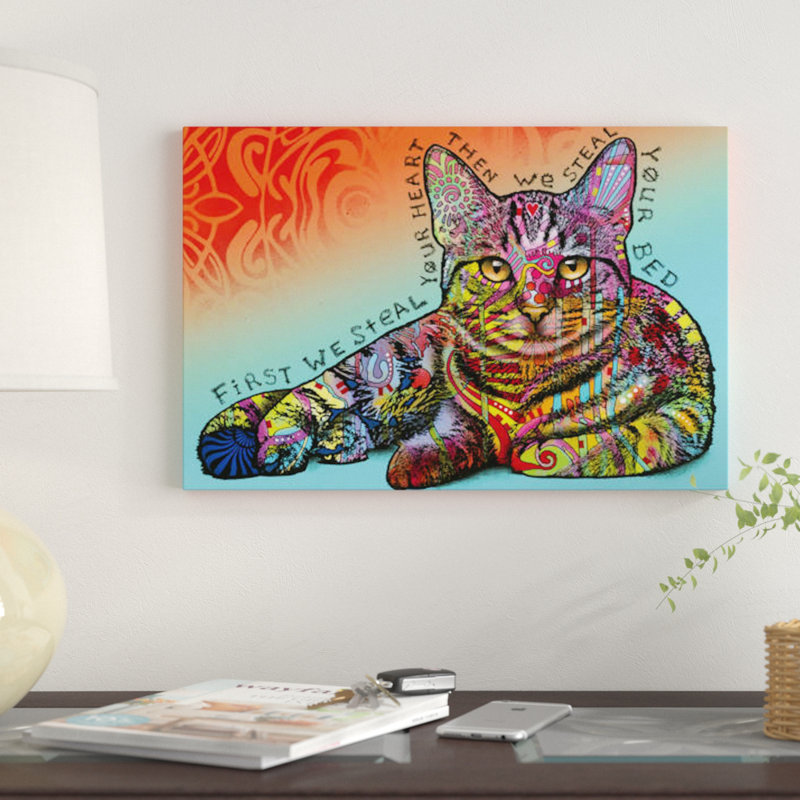 «Steal Your Bed» par Dean Russo - impression sur toile tendue, 8 po x 12 po x 0,75 po, Toile tendue