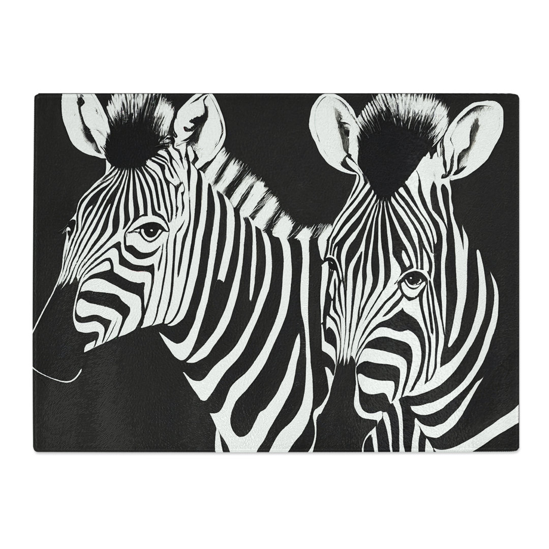 Two Zebras Vol.2  Glass Chopping Board