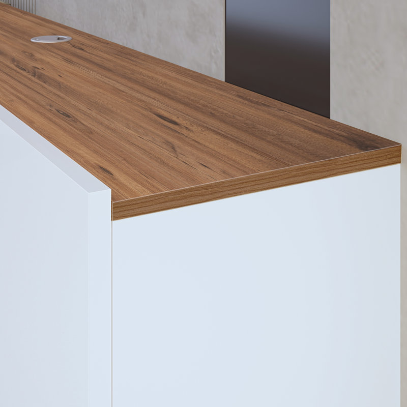 Beverlie TV Stand for TVs up to 78", Glossy White/Brown