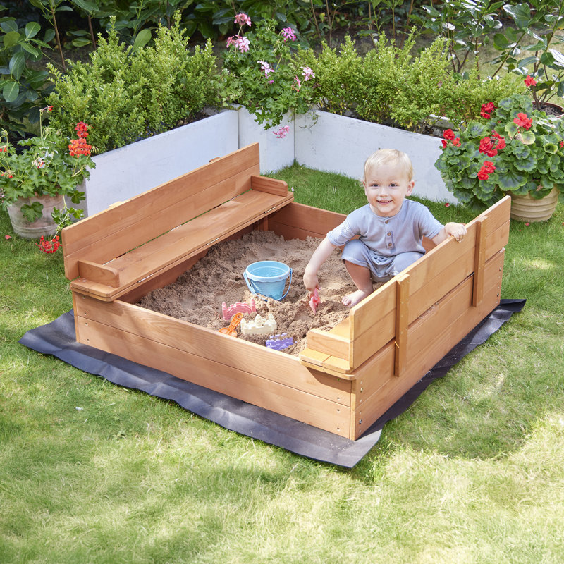Kids Sandpit With Seating and Cover