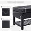 Banc de rangement noir en similicuir avec range-chaussures, 44 po - Option de capacité moderne
