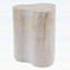 Table d'appoint d'extérieur / d'intérieur organique de style travertin MGO, 18,11 po