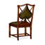 Chaise de salle à manger rembourrée en cuir véritable Windsor