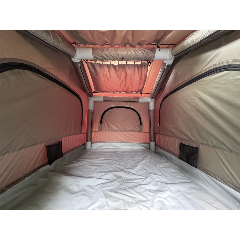 Truck Roof Tent, Inflatable Truck & Suv Roof Tent For 2 Persons - Easy Setup & High Quality, Cream/Black