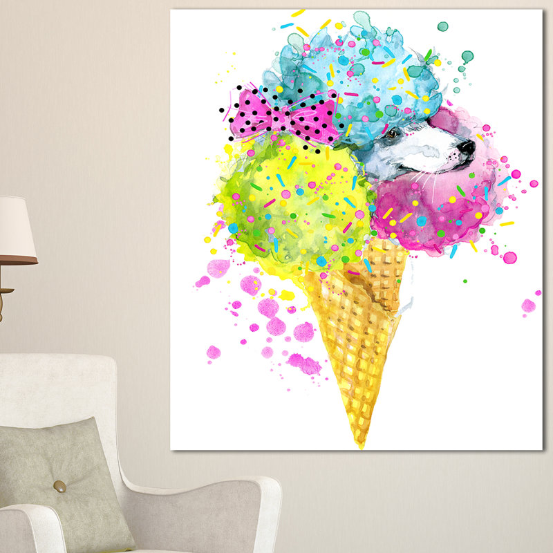 « jolie color chiot dog », reproduction d’art sur toile tendue, H 40 po x l 30 po x P 1 po