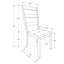 Daph Side Dining Chair Set Of 2, Ladder Back, Walnut Brown, Beige Polyester