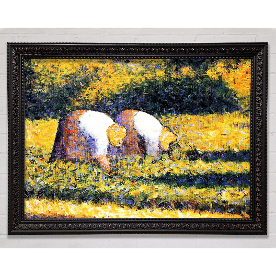 Seurat Bauern bei der Arbeit - Einzelner Bilderrahmen Kunstdrucke