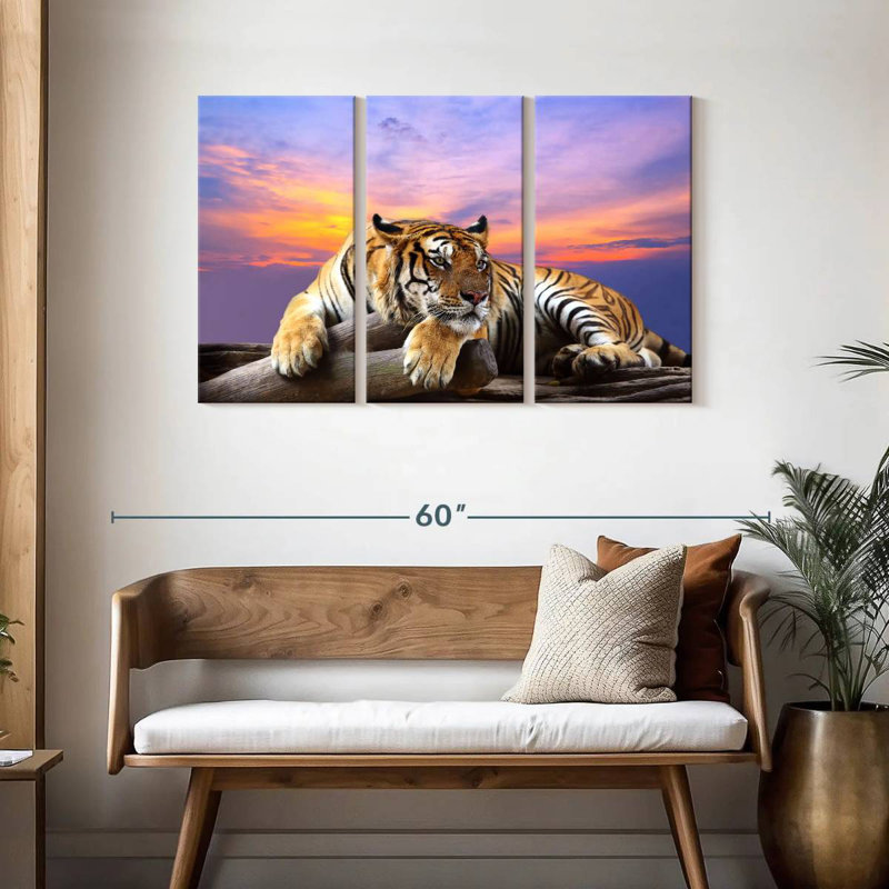Lounging Tiger, 28" H x 45" W