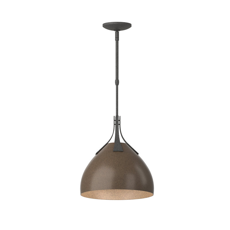 Summit 1 - Light Single Dome Pendant, Bronze, Natural Iron