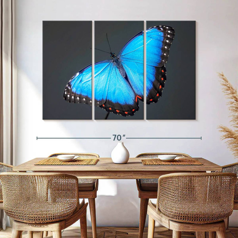 Morpho Blue Butterfly, 42" H x 65" W