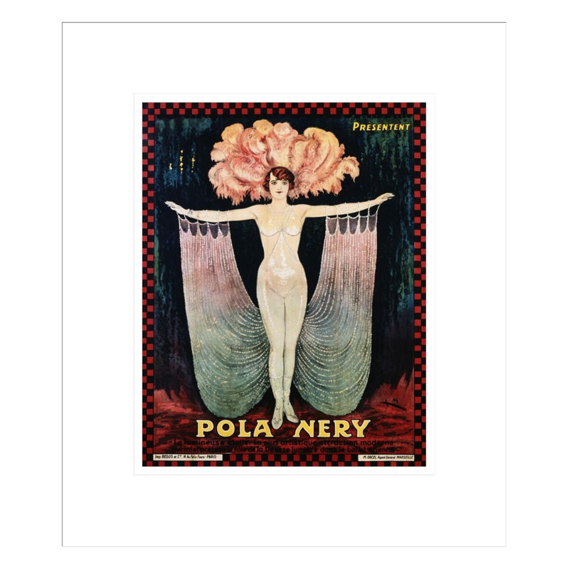 Affiche «Pola Nery» par Inconnu - Impression sur toile encadrée, H 16,01 po x l 13,75 po