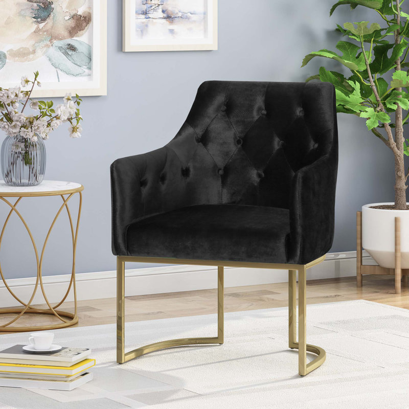 Fauteuil club moderne, Noir
