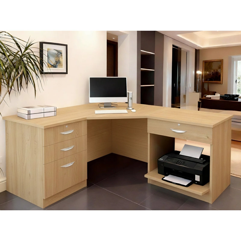 Brelyn Modular Executive Desk, Classic Oak
