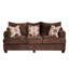 Ensemble de causeuse Roswell, chenille brun chocolat, 5 coussins décoratifs