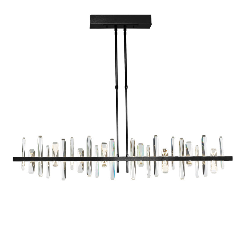 Solitude Kitchen Island Linear LED Pendant, Black