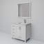Ensemble de meuble-lavabo décalé à droite 36 po x P 22 po jacques, robinet et miroir 34 po.-66637675-90700291