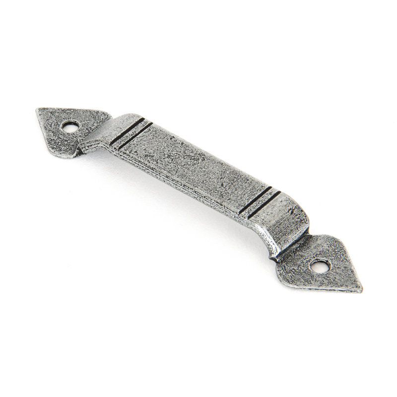 Beeswax Gothic Screw On Staple Door Accessory, Pewter Patina