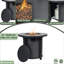 Foyer de table au gaz propane 30 po, foyer rond en acier de 50 000 BTU pour la terrasse extérieure - noir