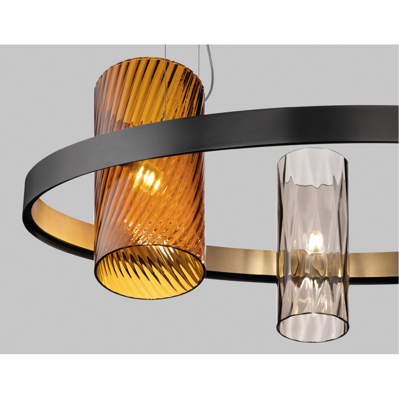 Armonia Suspension Ov1 Multicolor 1 Matt Black Nickel_Matt Copper 2 E12 Ul, Matte Black;Gold, Brown;Yellow;Beige