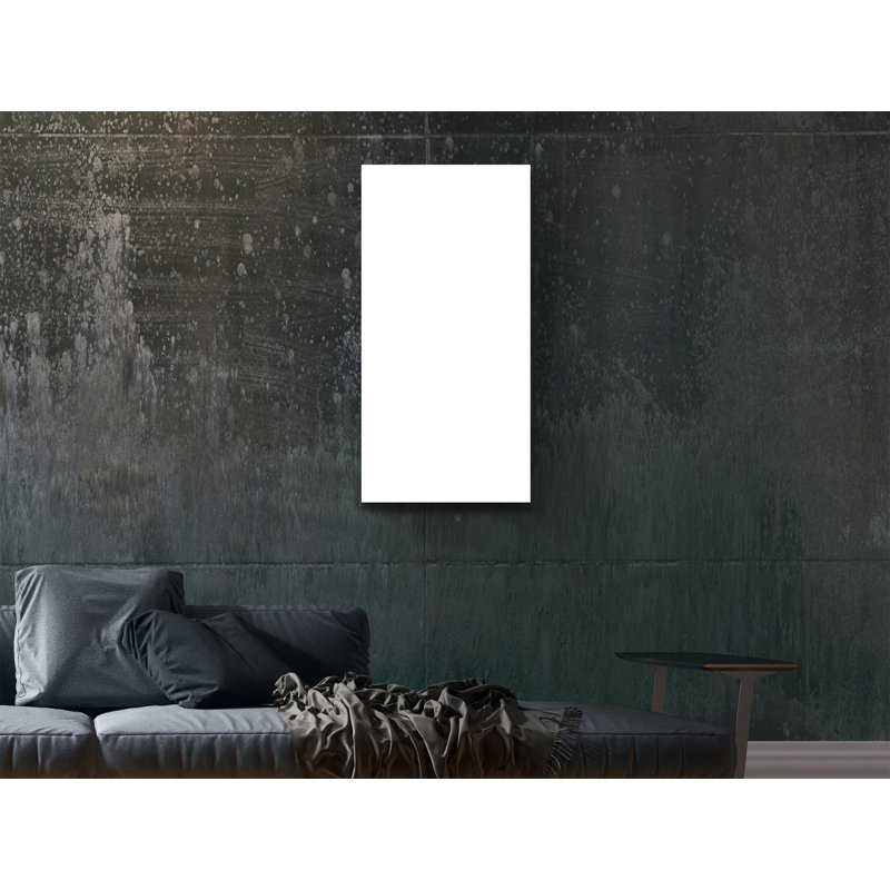 White Tempered Glass Radiant Wall Mounted Heater, 16x48
