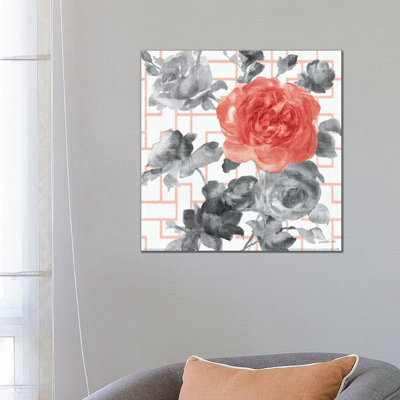 «Geometric Watercolor Floral I» par Danhui Nai, reproduction d'art