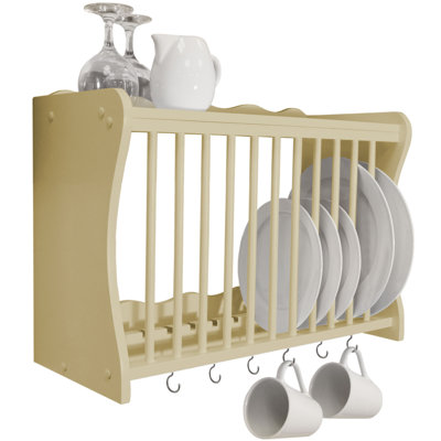 Wood Rectangle Wall Mounted Pot Rack