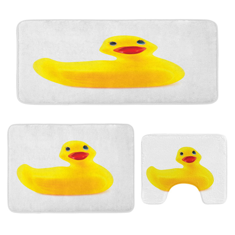  Ensemble de tapis de salle de bain 3 pièces Duck