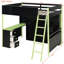 Lit mezzanine en bois avec bureau-30146382