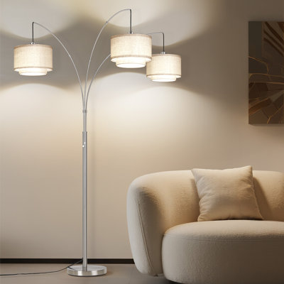 Lampe sur pied à branches 3 lumières 81,5 "avec 3 ampoules incluses