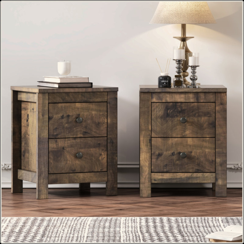 Table de chevet en bois Farmhouse
