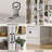 78” Tall Bookcase with 8 Shelves & 4 Drawers, Pantry Cabinet with Glass Doors, Gray-488475849