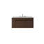Meuble-lavabo flottant 36 po avec lavabo, porte à fermeture douce, comptoir en granite blanc 0,6 po et dosseret, contreplaqué
