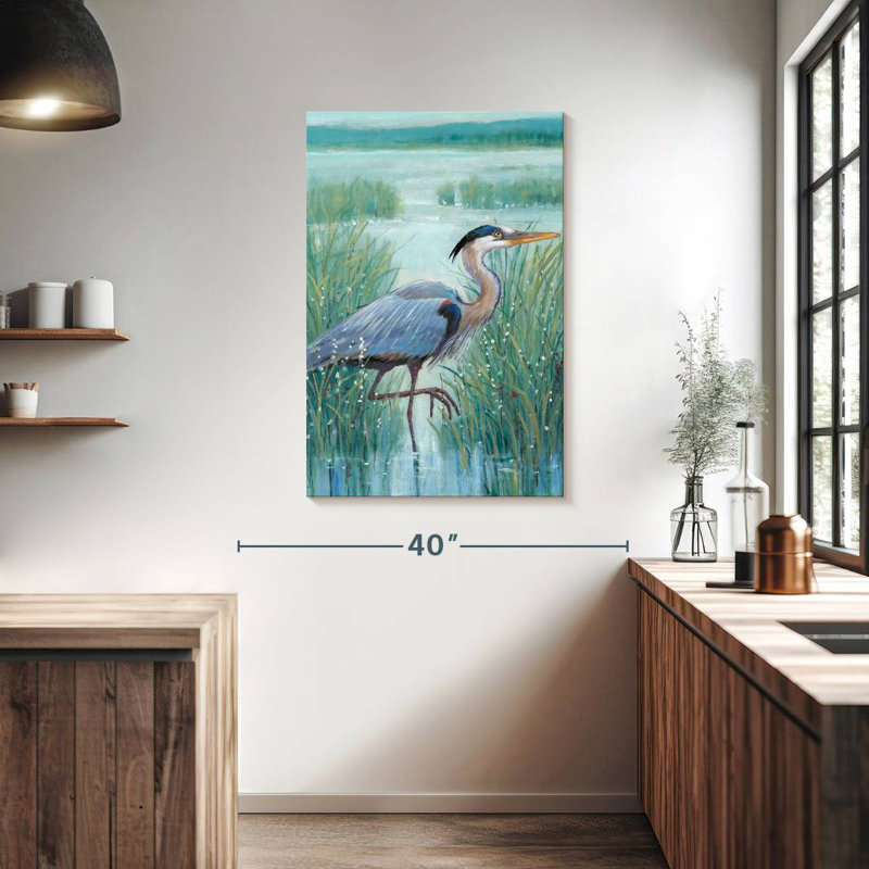 Brampt Wetland Heron I, 39" H x 26" W