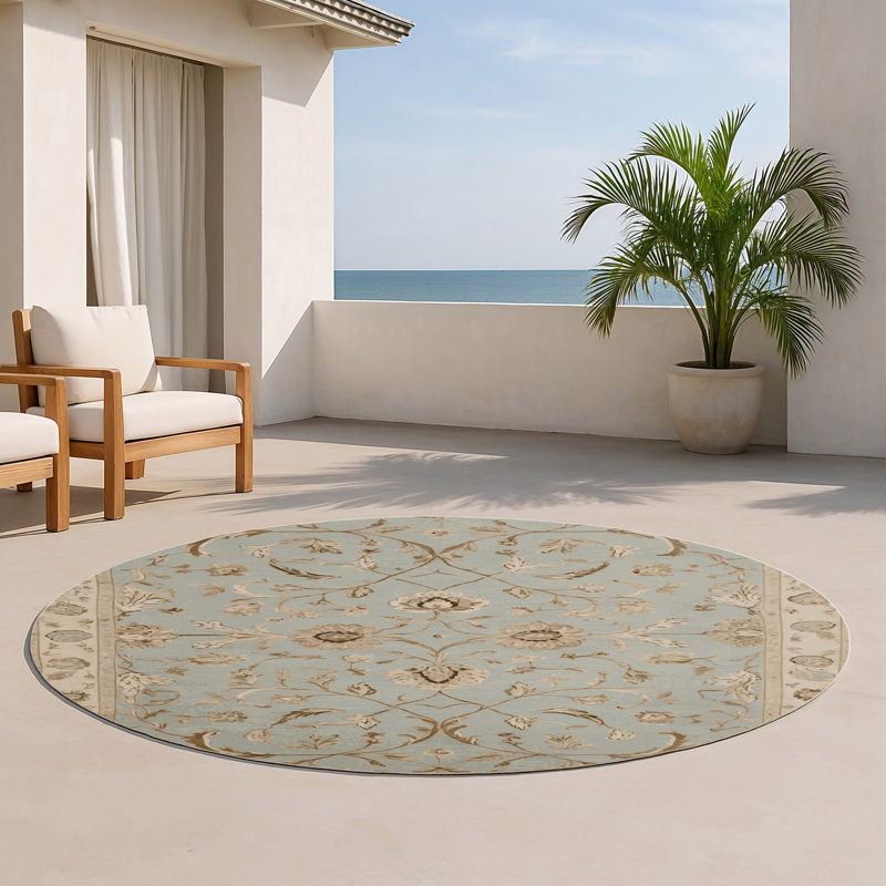 Tapis intérieur et extérieur Tabriz, Rond 5 pi