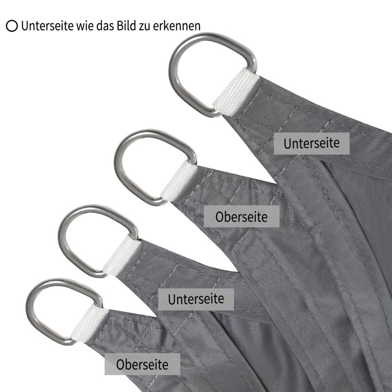 Dushore 3m x 4m Rectangular Shade Sail, Grey