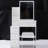 Left Bedside Cabinet Vanity Table For Tiny Spaces, With Padded Seat & Extra Large Mirror, Multi-layer Storage, White Dresser Small Areas Sized Cushioned Stool, Sliding High Capacity Compact Material-265163606