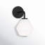 Rooks Single Light Glass Steel Dimmable Armed Sconce-2135895420-2045800635