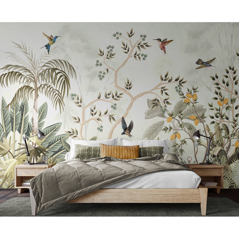 Murale sauge citronnelle, Beige
